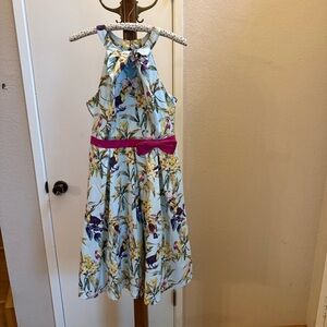 Lindy Bop Light Blue Floral Dress